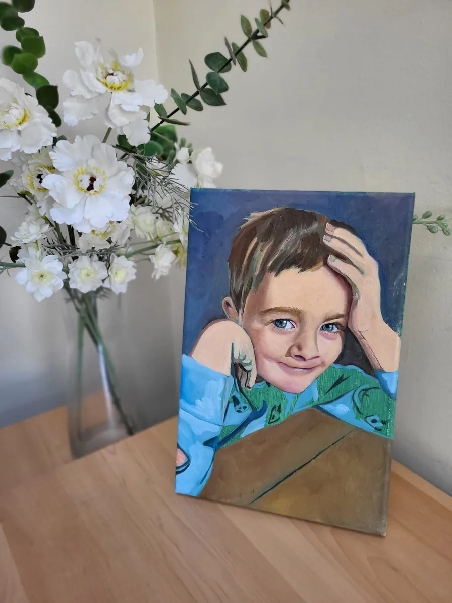 Oil portrait commission of a child