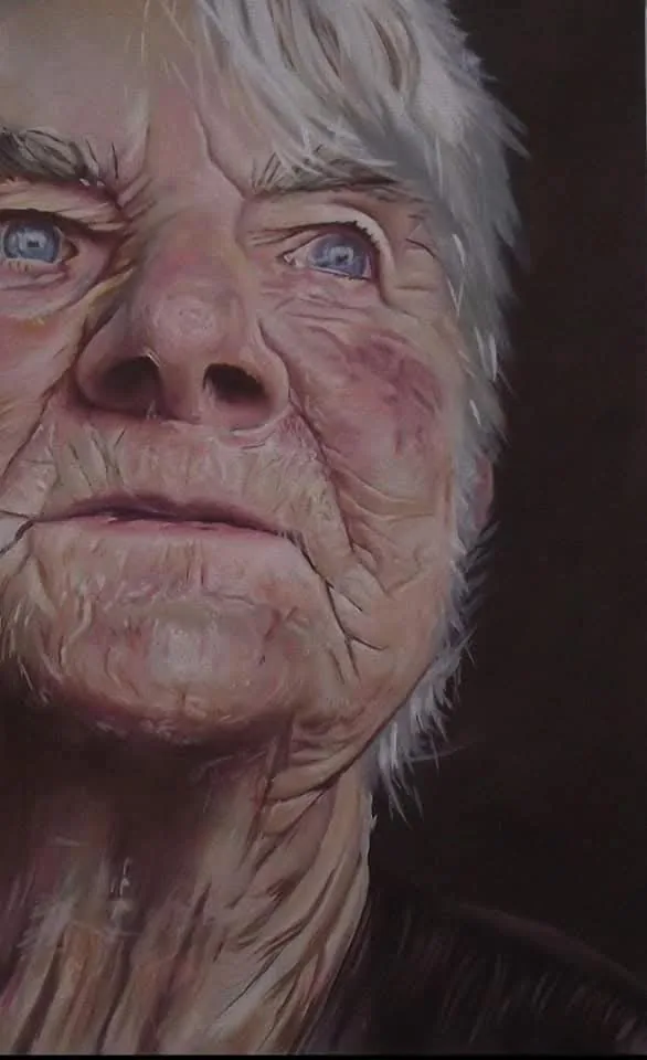 Oil portrait commission of an elderly woman