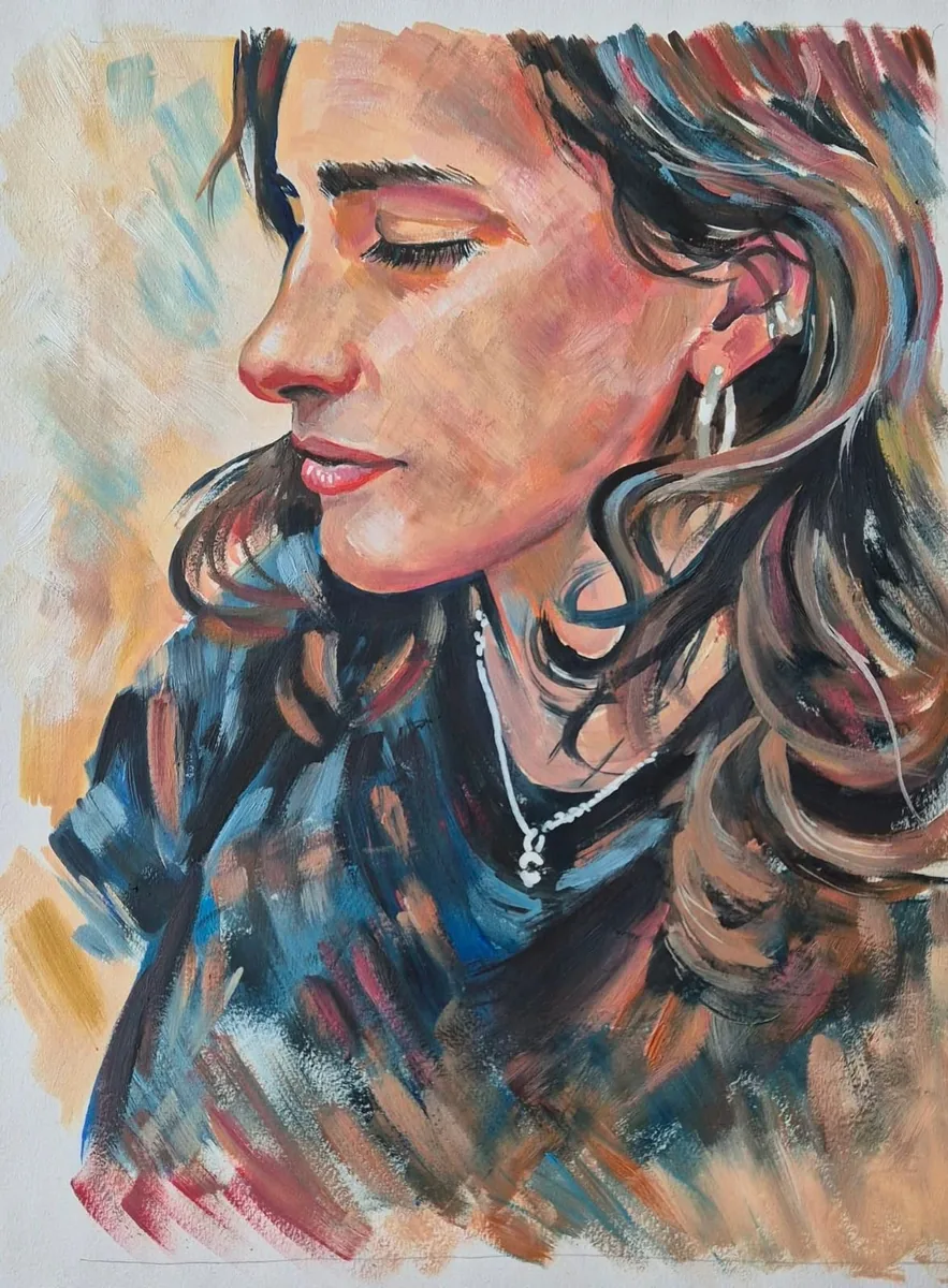 Oil portrait commission of a woman