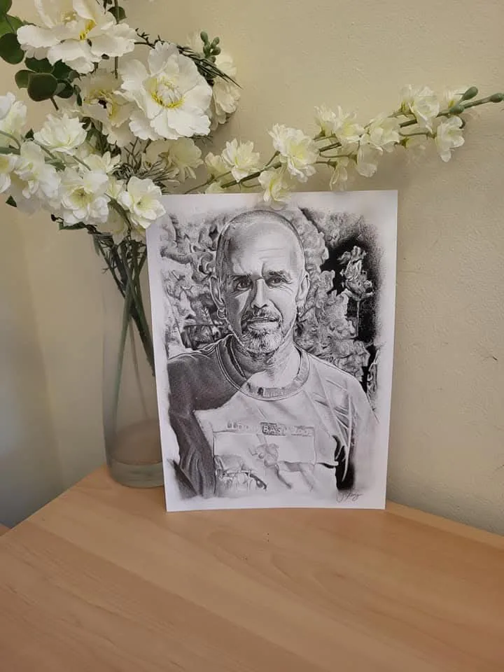 Pencil portrait commission of a man